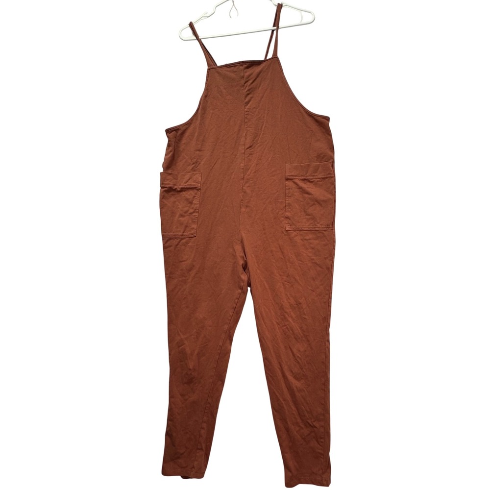 Quince Organic Cotton Maternity Overalls Women Small Terracotta Casual Boho